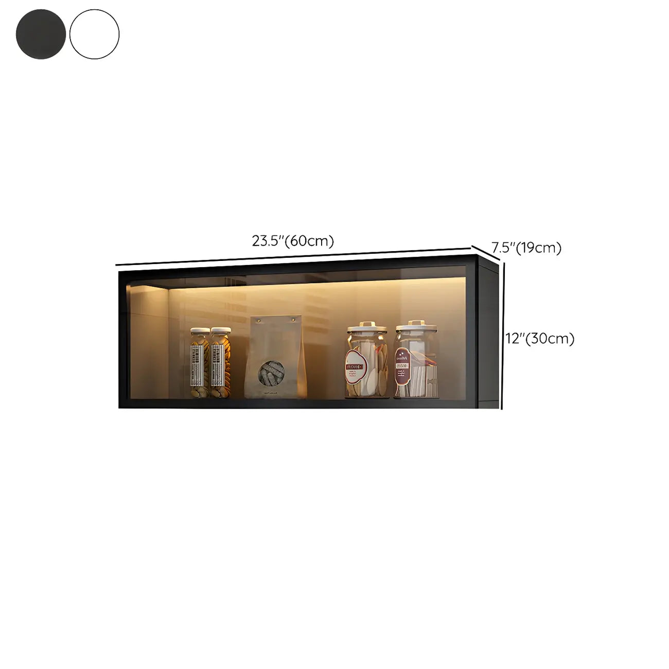 Kitchen Wood Wall Mounted China Cabinet with Glass Door