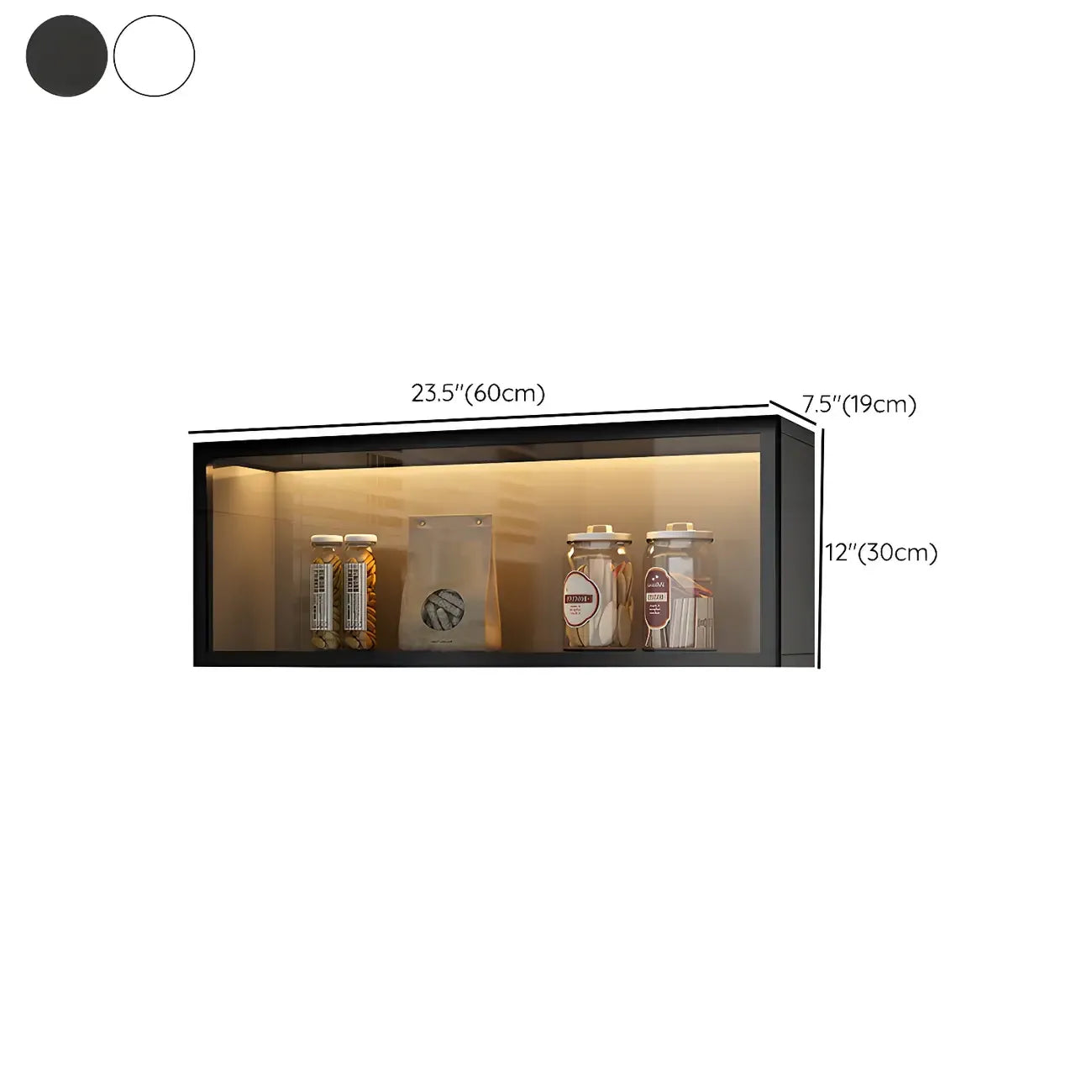 Kitchen Wood Wall Mounted China Cabinet with Glass Door