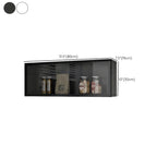 Kitchen Wood Wall Mounted China Cabinet with Glass Door