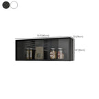 Kitchen Wood Wall Mounted China Cabinet with Glass Door