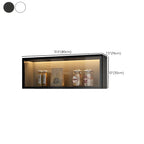 Kitchen Wood Wall Mounted China Cabinet with Glass Door