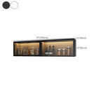 Kitchen Wood Wall Mounted China Cabinet with Glass Door
