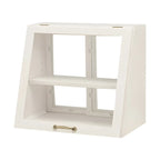 Wooden Ladder Display Cabinet with Sliding Glass Doors