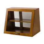 Wooden Ladder Display Cabinet with Sliding Glass Doors
