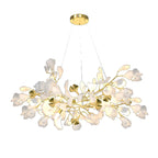 Artistic Modern Gold Floral Chandelier for Kitchen