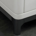 67 White Modern Stone Open Storage TV Stand with Drawers