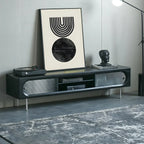 Contemporary Wood TV Stand Entertainment Center