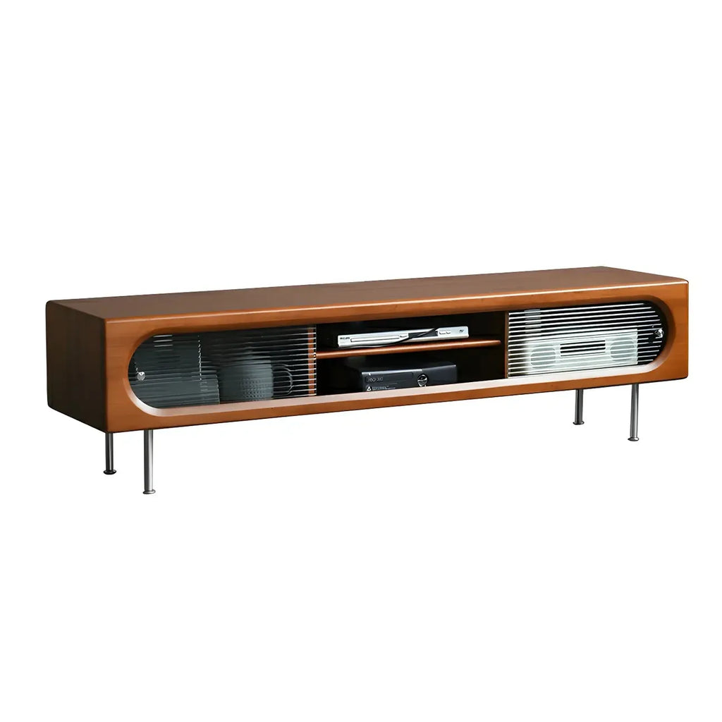 Contemporary Wood TV Stand Entertainment Center