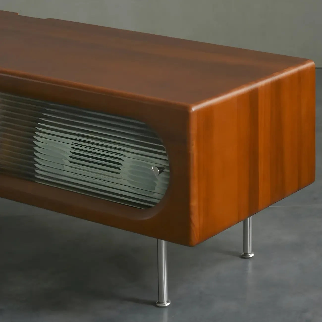 Contemporary Wood TV Stand Entertainment Center