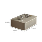 Modern Grey Wood Floating Nightstand with Glass Top