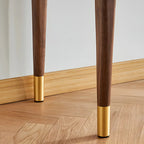 Natural Wood Entryway Console Table with Drawers