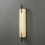 Modern Rectangle Stone Shade Metal LED Wall Sconce
