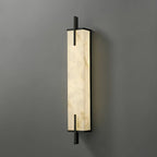 Modern Rectangle Stone Shade Metal LED Wall Sconce