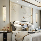 Modern Rectangle Stone Shade Metal LED Wall Sconce