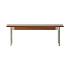 Scandinavian Long Brown Wooden Bedroom Bench