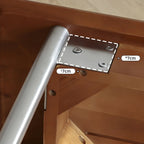 Scandinavian Long Brown Wooden Bedroom Bench