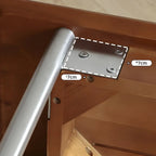 Scandinavian Long Brown Wooden Bedroom Bench